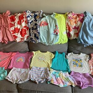 18 month girls bundle- summer rompers and short sets